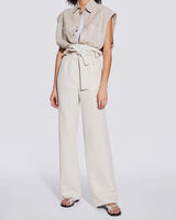 ACANTHI OVERSIZED SLEEVELESS LEATHER SHIRT image number null